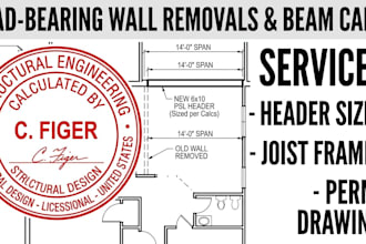design structural beam calculations and framing plans