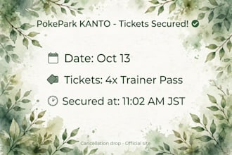 secure pokepark kanto tickets for foreigners any date, pokemon theme park