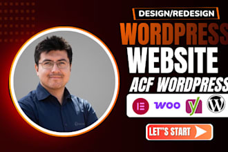 create wordpress website with elementor, advance custom field acf elementor pro