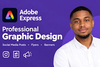 do social media posts, flyers and graphics in adobe express
