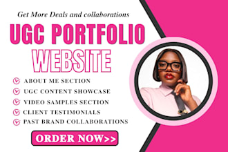 design a ugc creator portfolio website in canva