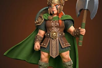 create stylized game character and assets in blender