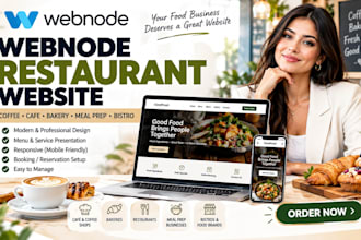 webnode coffee cafe bakery meal prep business bistro food restaurant website