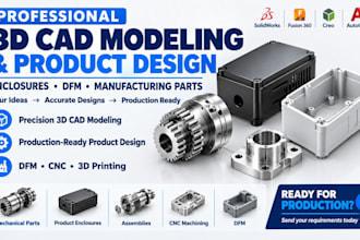 design product enclosures, prototype and manufacturing parts 3d cad models