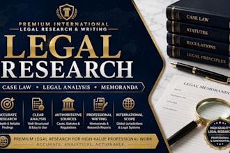 conduct legal research, case law research and legal analysis