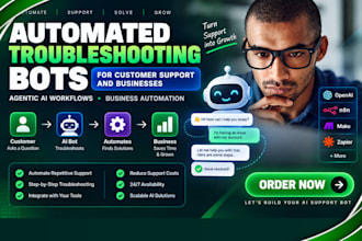 build ai customer support bot automated troubleshooting workflows ai chatbot