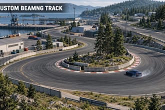 build a custom beamng drive race track, drift road or driving map