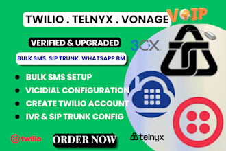 setup upgraded twilio telynx vonage account freepbx sip trunk IVR 3cx p1