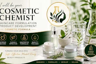 be yr cosmetic chemist skincare formulation product development cosmetic formula