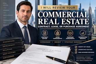 review your commercial real estate contract, lease, or purchase agreement