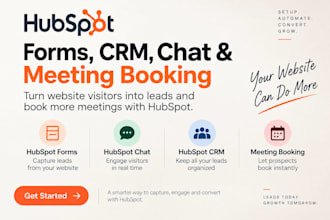 setup hubspot forms CRM chat and meeting booking