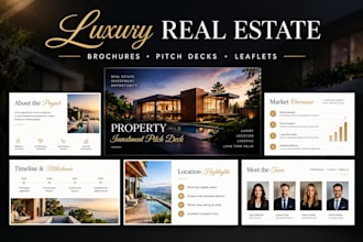 do real estate pitch deck brochure leaflet bifold trifold or multipage brochure