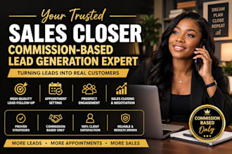 your commission based sales closer and b2b sales representative