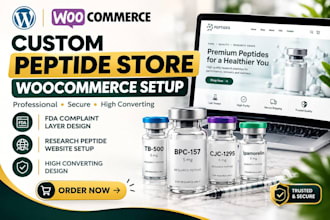 design fda peptide website research peptide store wordpress website