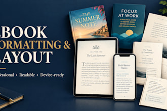 do professional ebook formatting kdp interior layout design amazon book