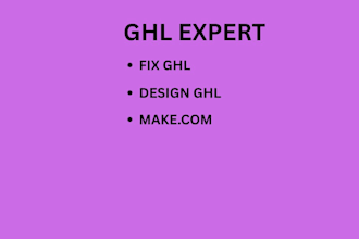 build, fix gohighlevel landing page, sales funnels,  marketing