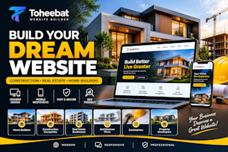 build a professional construction, real estate or home builder website