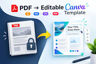 convert your PDF or ai file into an editable canva template