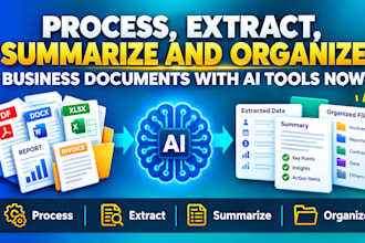 process, extract, summarize and organize business documents with ai tools now