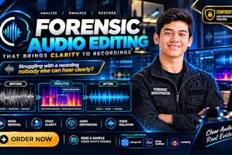 recover forensic speech from unclear, noisy, or damaged audio recordings