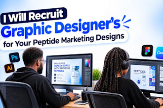 recruit graphic designers for your promotional peptide marketing designs