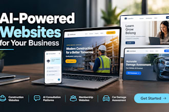build ai construction, consultation, membership and car damage websites