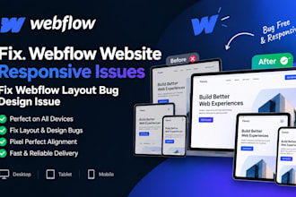 fix webflow website responsive issues fix webflow layout bug design issue