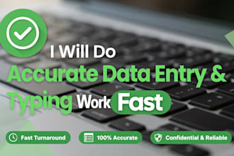 do data entry, typing and ms word work fast and accurately