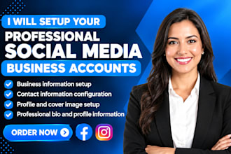 be your professional social media marketer setup social media business accounts