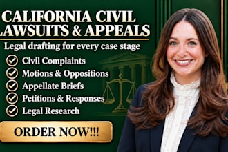 be your california civil attorney for lawsuits, motions and appeals