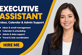 executive personal assistant email inbox calendar management admin support tasks