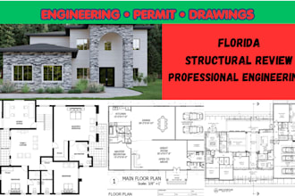 provide florida structural engineering, permit drawings and florida stamp
