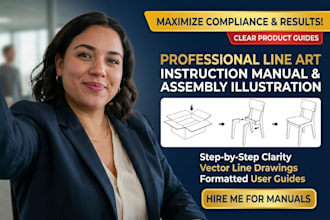 create user guide, product instruction manual and assembly illustration