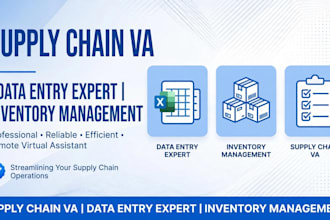 do data entry excel inventory management