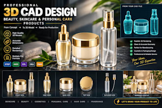 design quality 3d cad design beauty, skincare, and personal care products