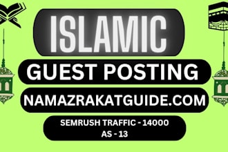 provide islamic guest posting and contextual backlinks