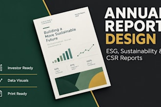 design a premium annual report esg report sustainability report and csr report