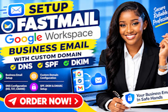 setup fast mail google workspace business email with custom domain dns spf dkim