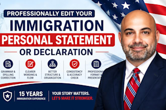 professionally edit your immigration personal statement or declaration