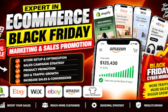 promote black friday ecommerce marketing shopify etsy wix ebay sales promotion