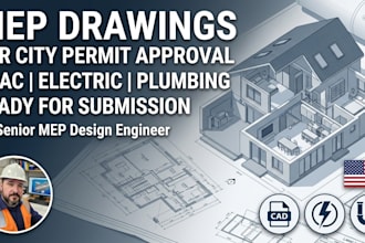 design professional mep drawings for city permit approval