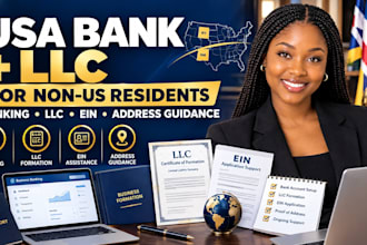 do USA bank account, proof of address, US llc for non residents US bank creation
