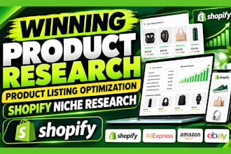 do winning product research product listing optimization shopify niche research
