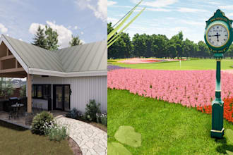 design 3d golf course terrain, indoor golf simulator, landscape visualization