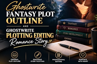 ghostwrite fantasy plot outline and ghostwrite plotting editing romance story