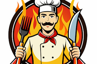 design a premium logo for restaurant and cafe