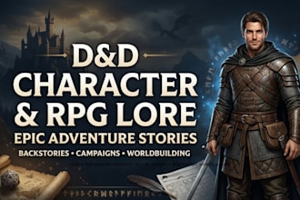 write a dnd character backstory, rpg lore, dungeons dragons epic adventure story