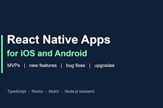 build, update or fix your react native app for ios and android