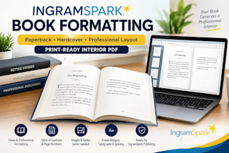 format your book for ingramspark paperback and hardcover