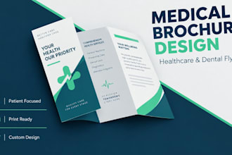 design a professional medical brochure, healthcare brochure, and medical flyer